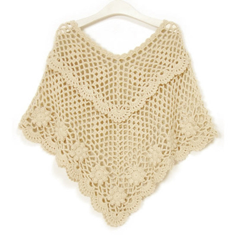 Women's Fashion Simple Crochet Bat Hollow Sweater