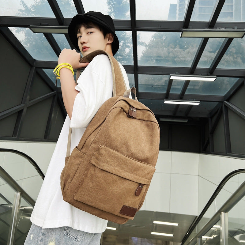 Canvas Backpack Large Capacity Outdoor Travel Oxford Cloth