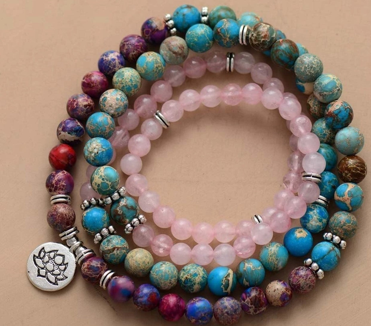108 Buddha Beads Bracelet - Tiger Eye Stone Meditation Jewelry