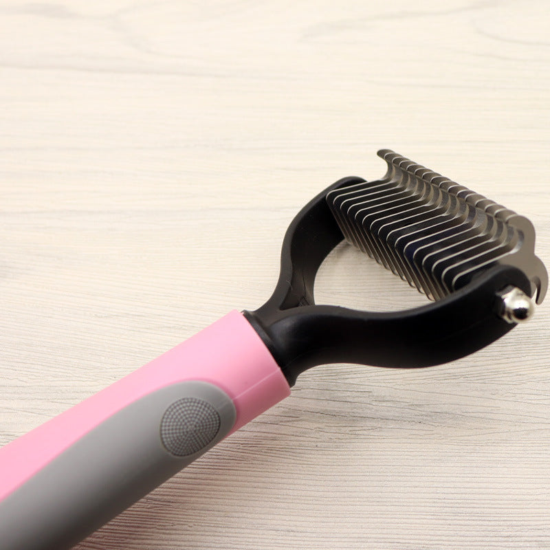 Pet Grooming Comb - Double-Sided Blade for Long-Haired Dogs