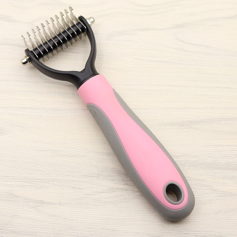 Pet Grooming Comb - Double-Sided Blade for Long-Haired Dogs