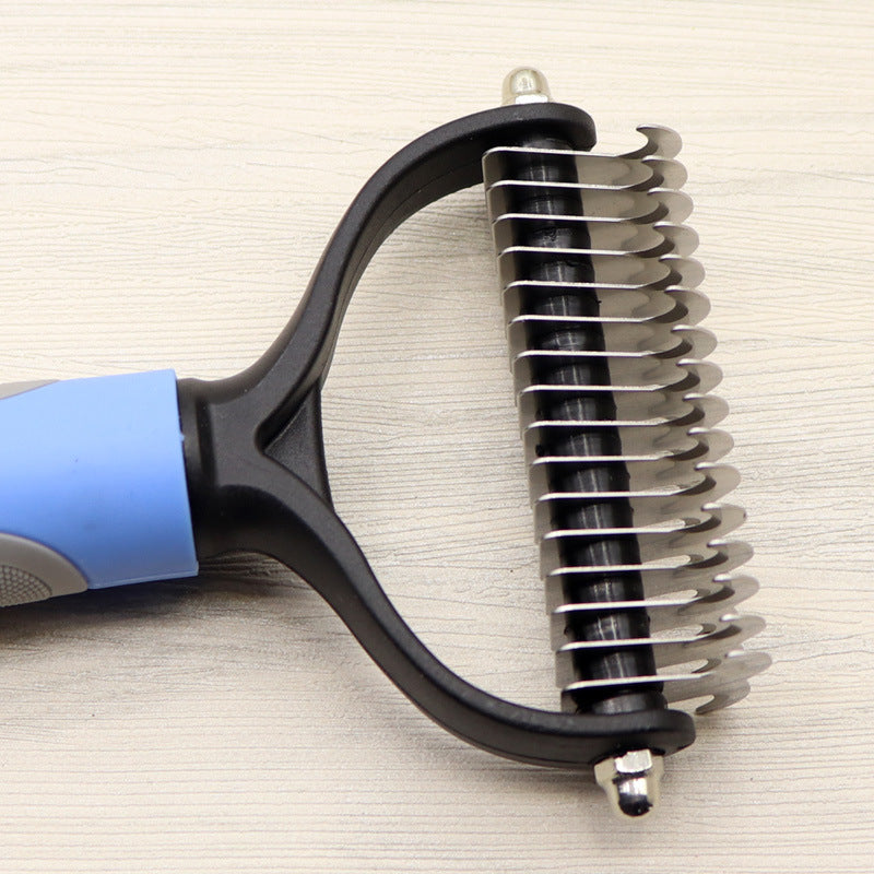 Pet Grooming Comb - Double-Sided Blade for Long-Haired Dogs