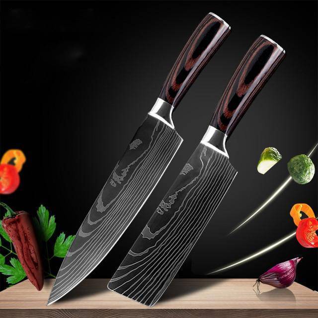 Professional Chef Knife Set - 6-8 Piece Kitchen Knife Collection