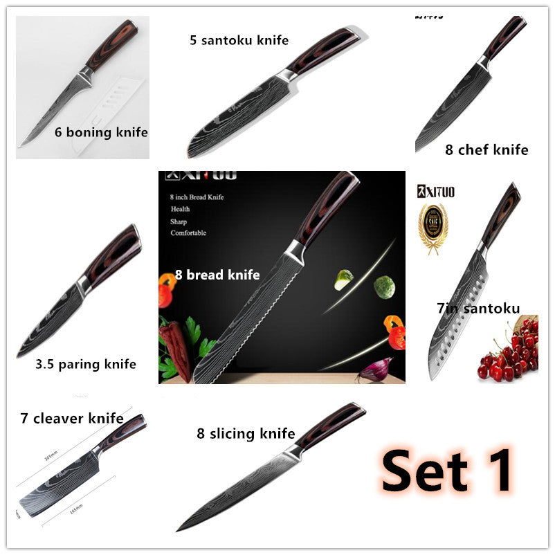 Professional Chef Knife Set - 6-8 Piece Kitchen Knife Collection