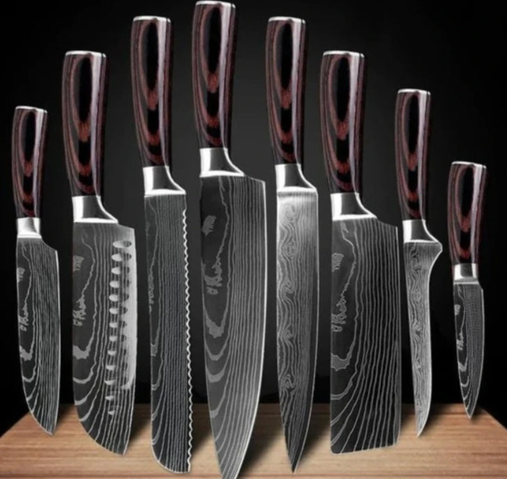 Professional Chef Knife Set - 6-8 Piece Kitchen Knife Collection