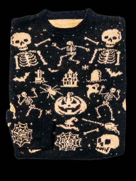 Women's Simple Loose Digital Printed Round Neck Sweater