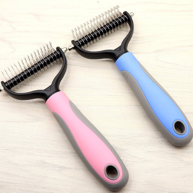 Pet Grooming Comb - Double-Sided Blade for Long-Haired Dogs