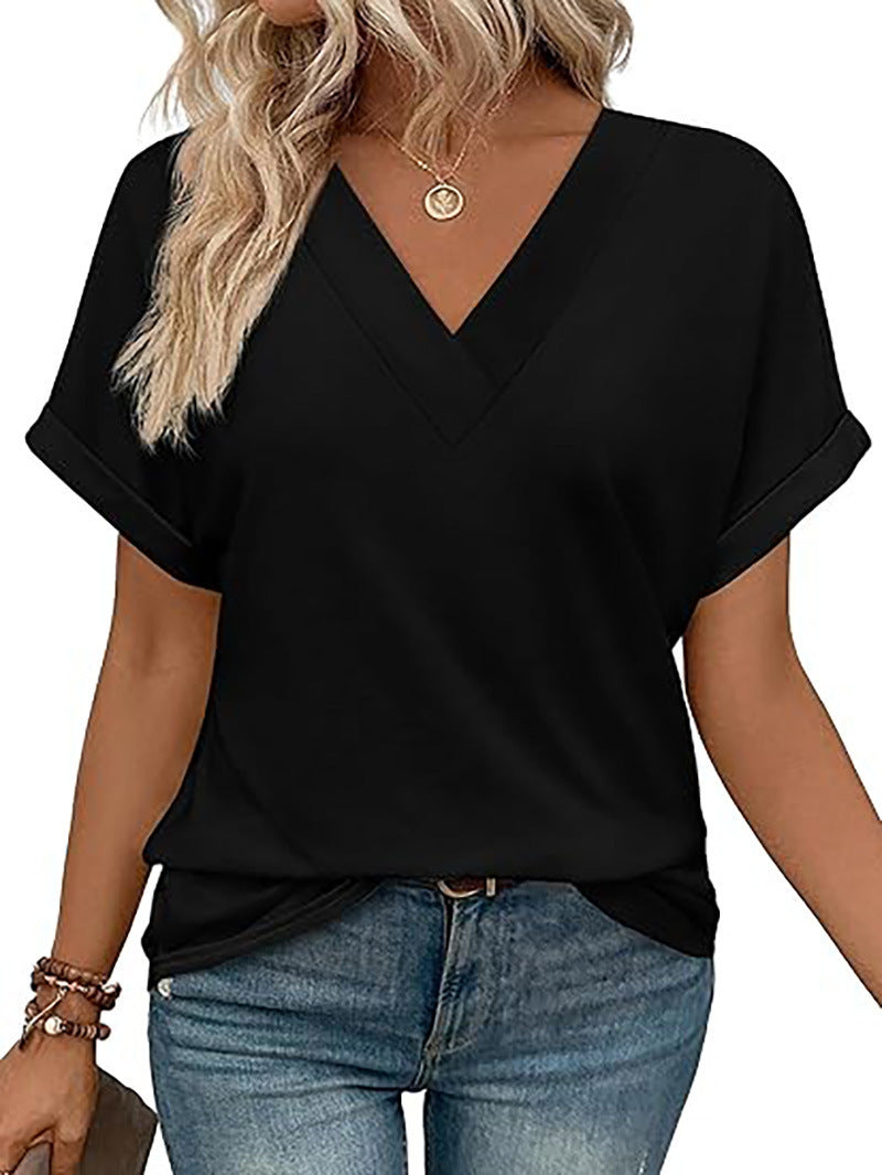 Women's Casual Round Neck Striped T-shirt Top