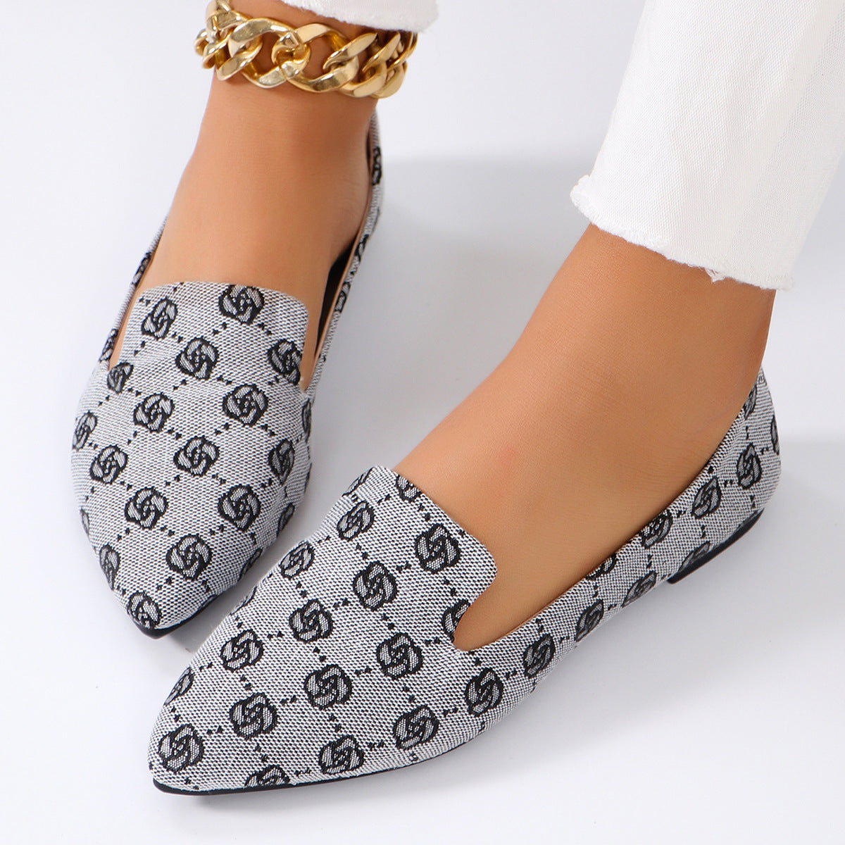 Casual Bag Head Cover Foot Shallow Mouth Flat Pumps