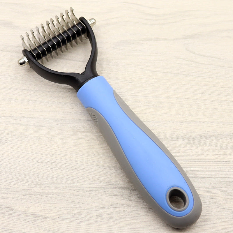 Pet Grooming Comb - Double-Sided Blade for Long-Haired Dogs