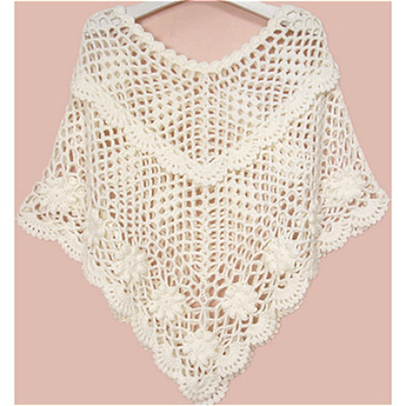 Women's Fashion Simple Crochet Bat Hollow Sweater