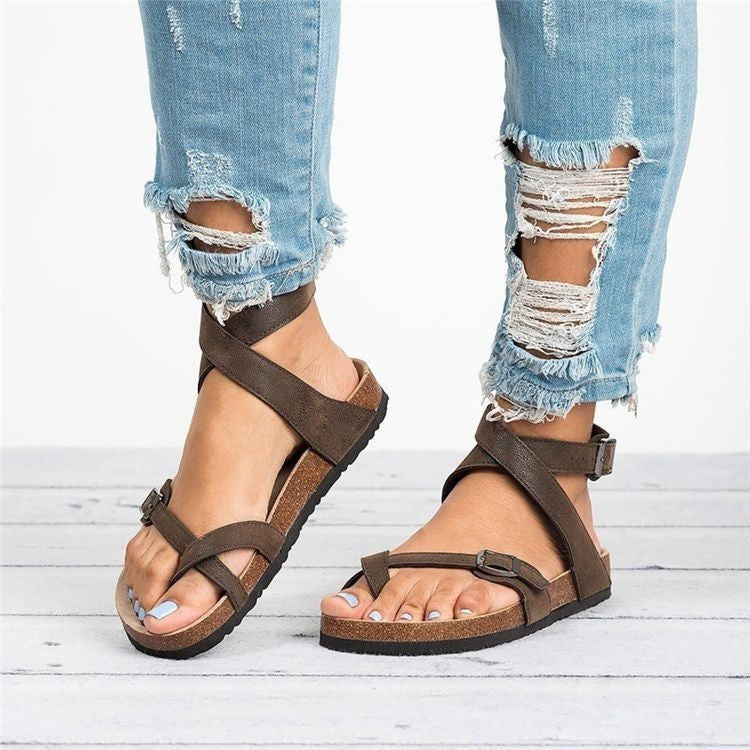 Women's Flat Lightweight Outer Cork Slippers