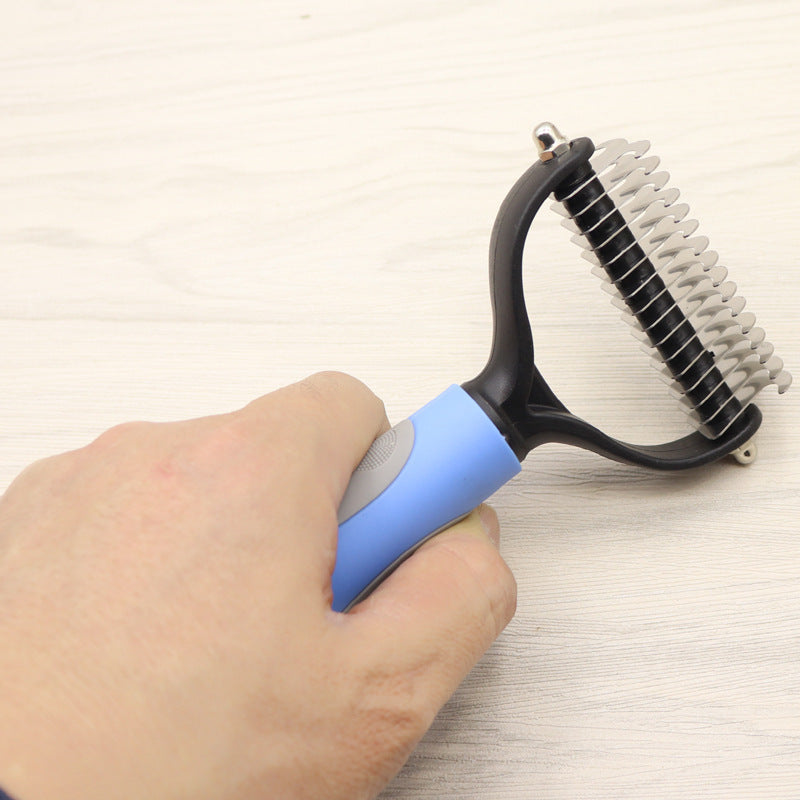 Pet Grooming Comb - Double-Sided Blade for Long-Haired Dogs