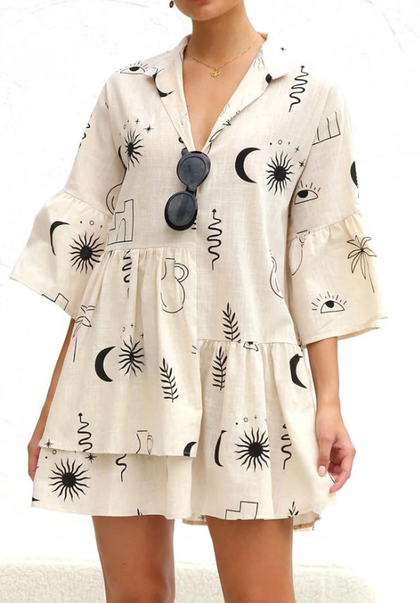 Women's Casual Fashion Loose Cool Shirt Dress