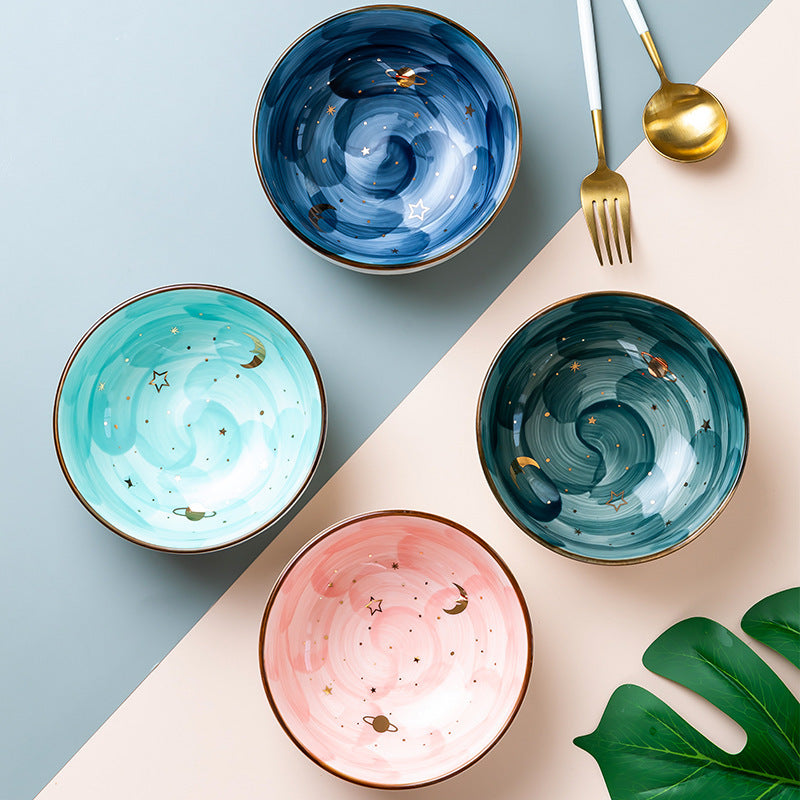 Cute Ceramic Breakfast & Salad Bowl Set