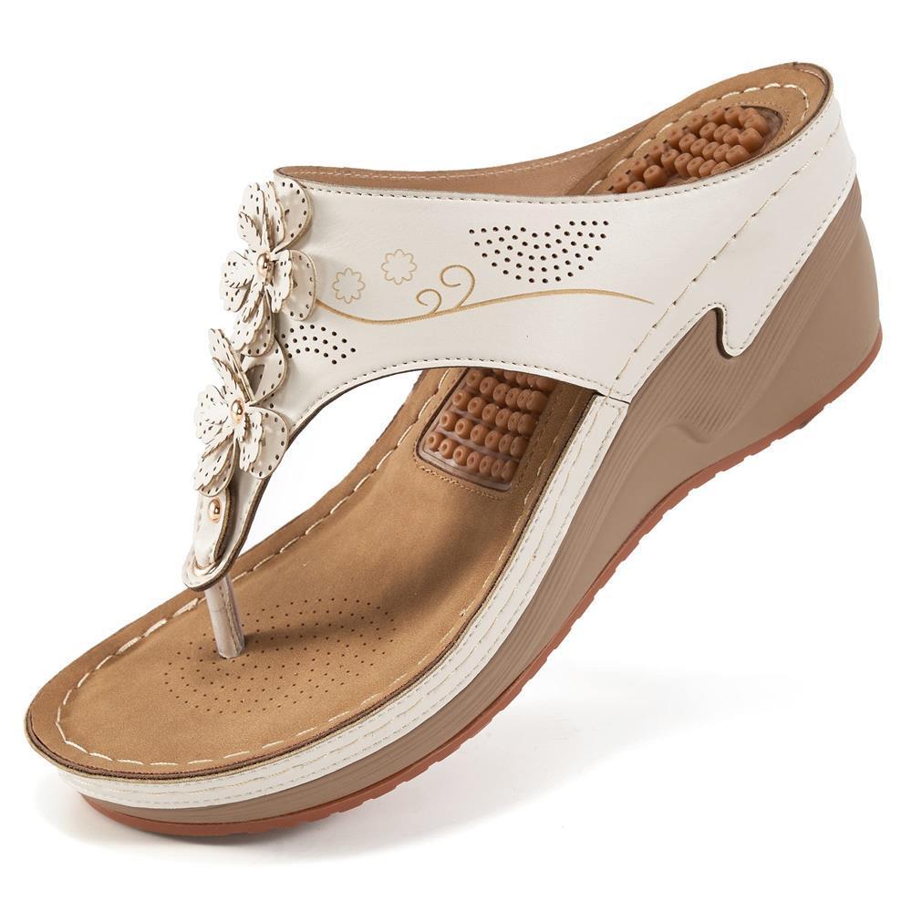 Women's Thick-soled Flip-flops Non-slip High Heel Slippers