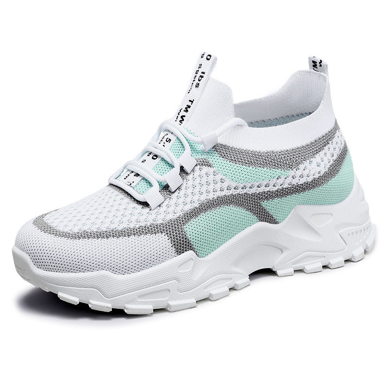 Soft Sole Lightweight Dad Shoes Women's Shoes Flying Woven Breathable Mesh Surface Shoes