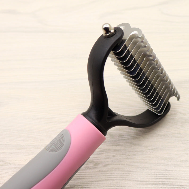 Pet Grooming Comb - Double-Sided Blade for Long-Haired Dogs