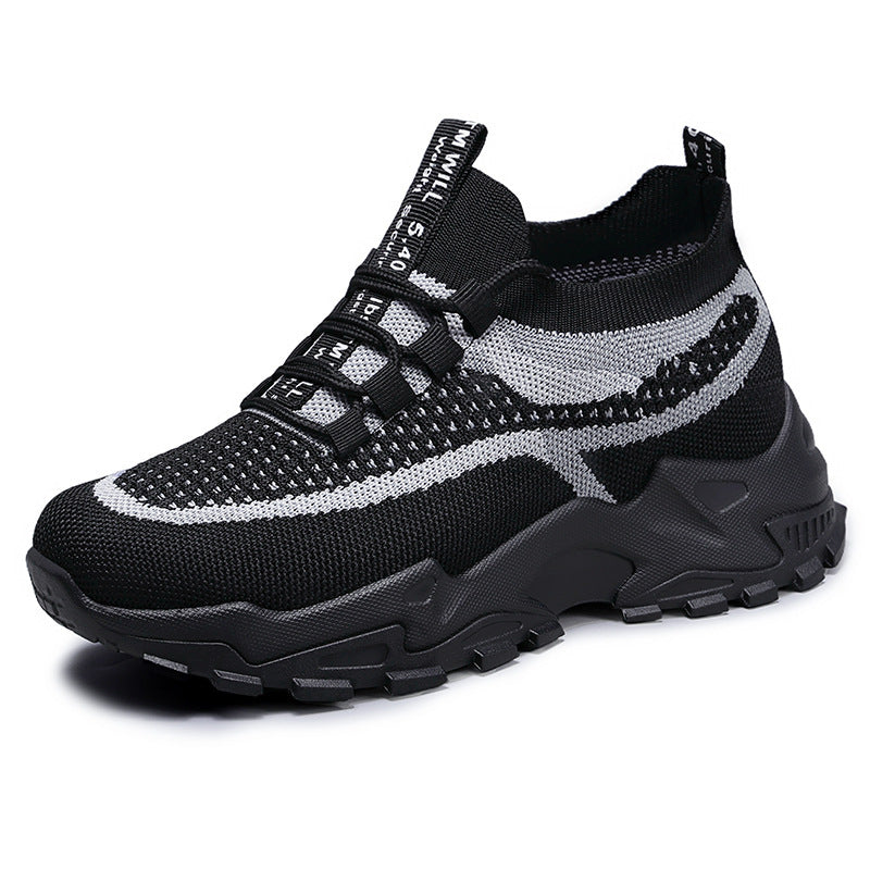 Soft Sole Lightweight Dad Shoes Women's Shoes Flying Woven Breathable Mesh Surface Shoes