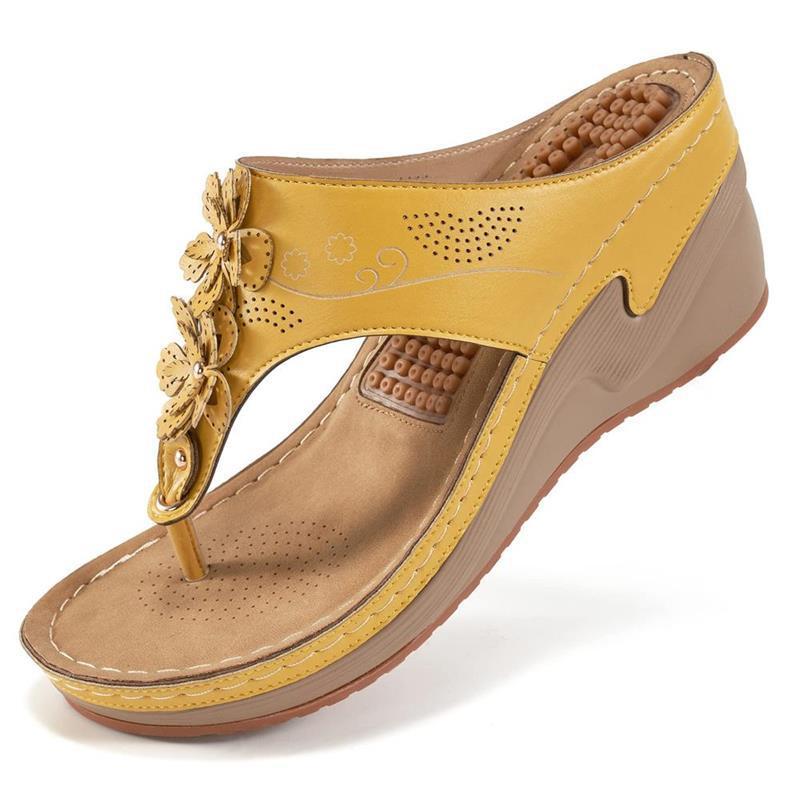 Women's Thick-soled Flip-flops Non-slip High Heel Slippers