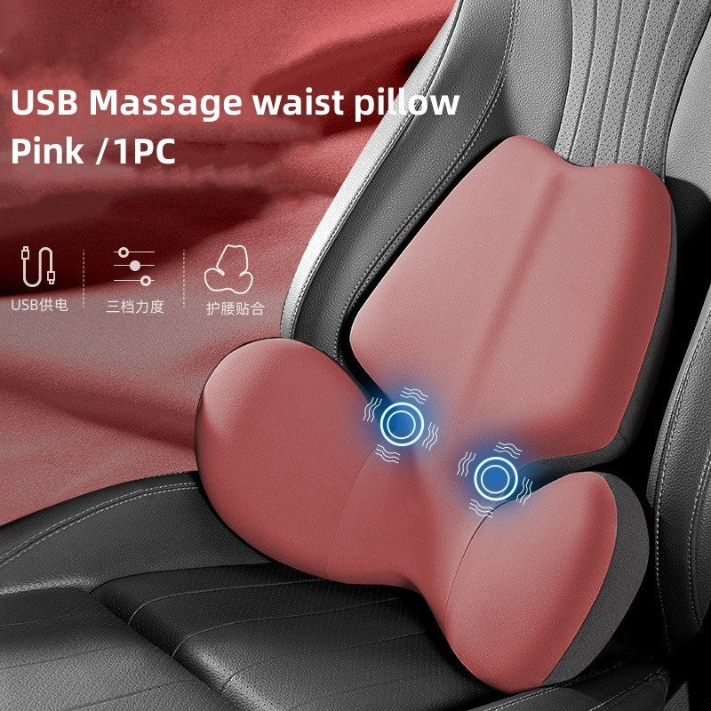 Car Electric Massage Waist Back Cushion Headrest