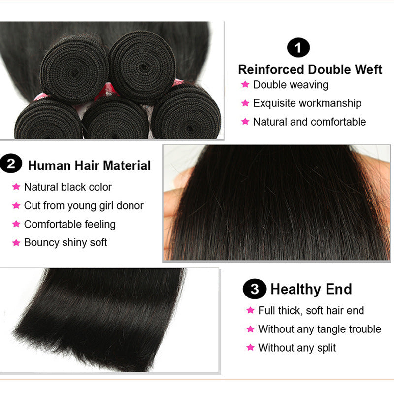 Real Human Hair Wigs Inverted And Natural Color