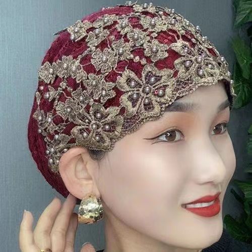 Beaded Cap Scarf Pullover Convenient Toque
