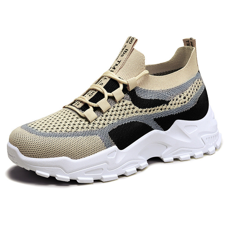 Soft Sole Lightweight Dad Shoes Women's Shoes Flying Woven Breathable Mesh Surface Shoes