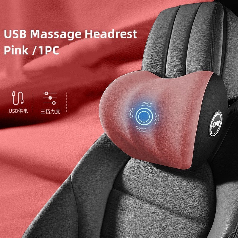Car Electric Massage Waist Back Cushion Headrest