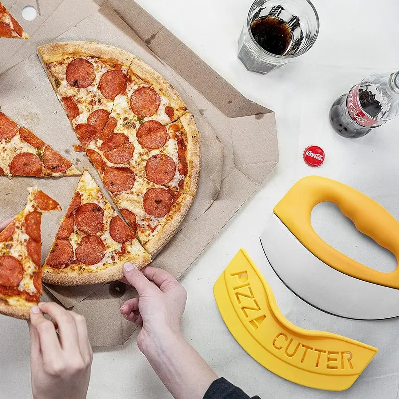 Stainless Steel Pizza Cutter with Protective Sheath