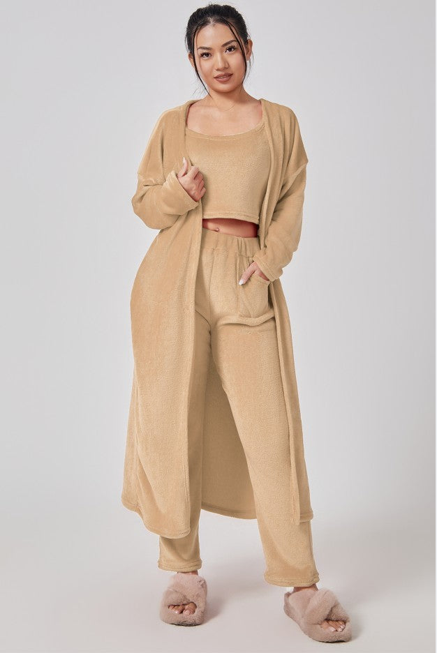 Women's 3-Piece Cozy Winter Pajama Lounge Set