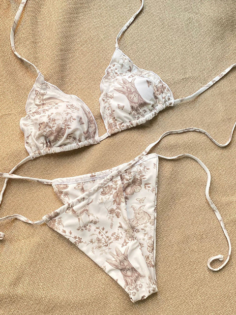 Women Floral Swimsuit Summer Bikini Set