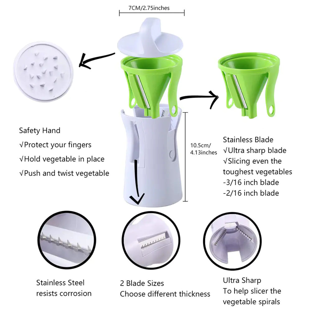 Handheld Veggie Slicer & Peeler