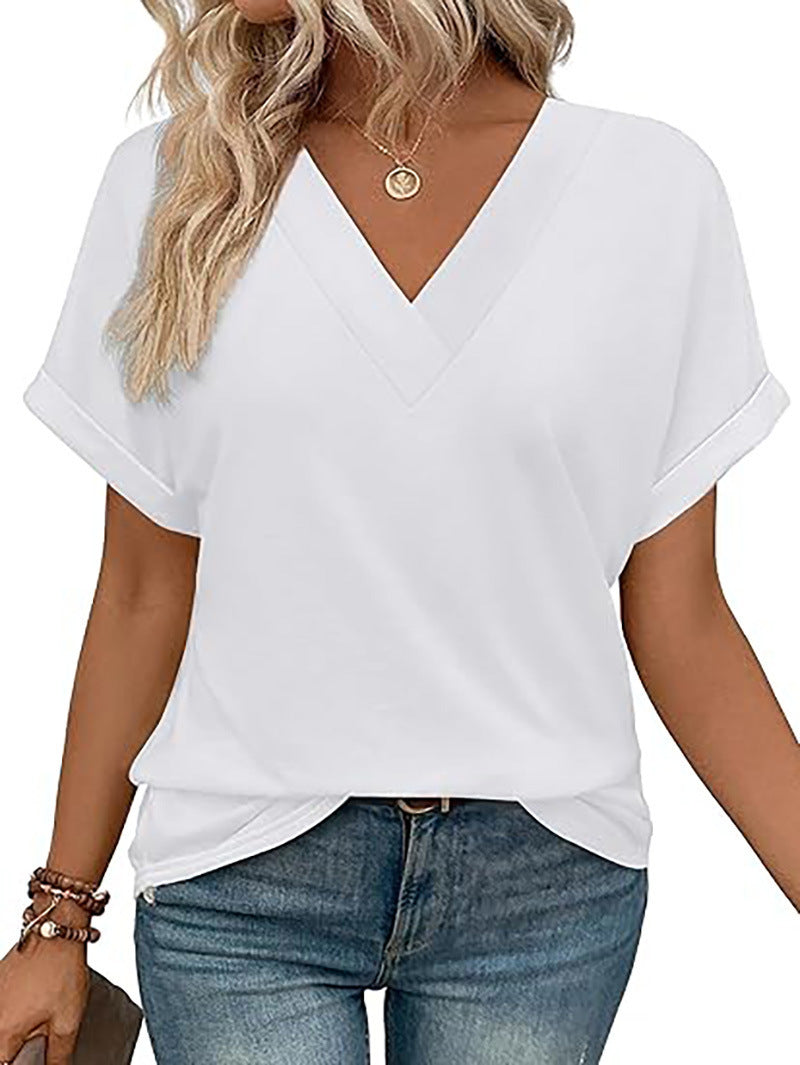 Women's Casual Round Neck Striped T-shirt Top