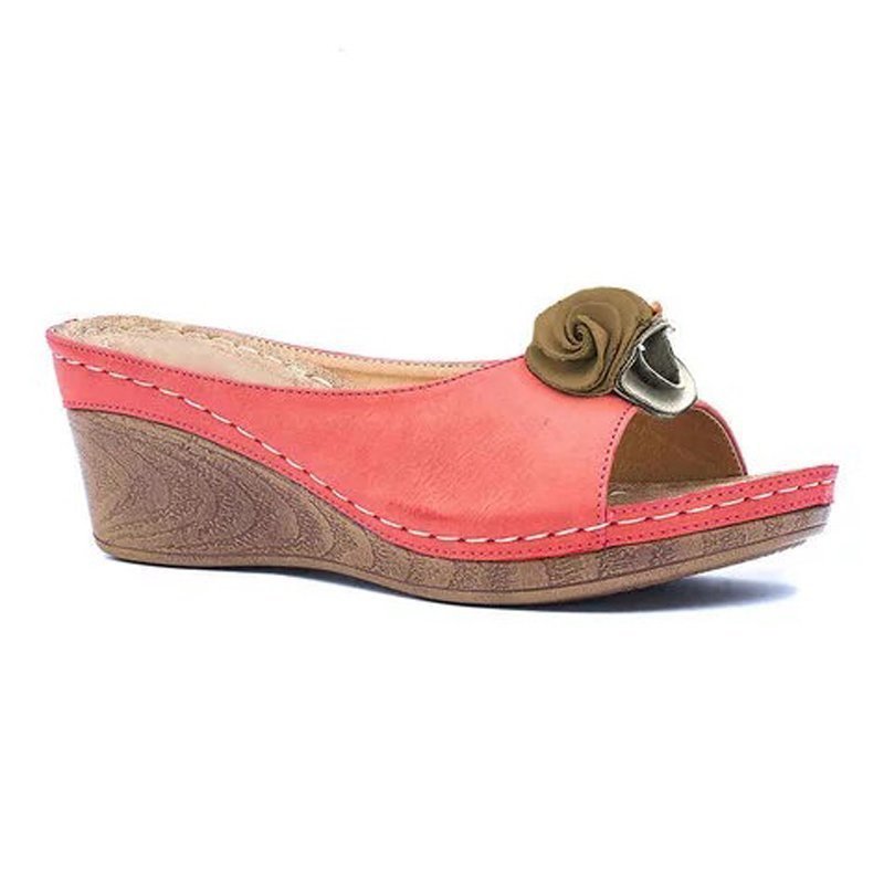Fashion Flower Wedge Fish Mouth Sandals Women's Shoes