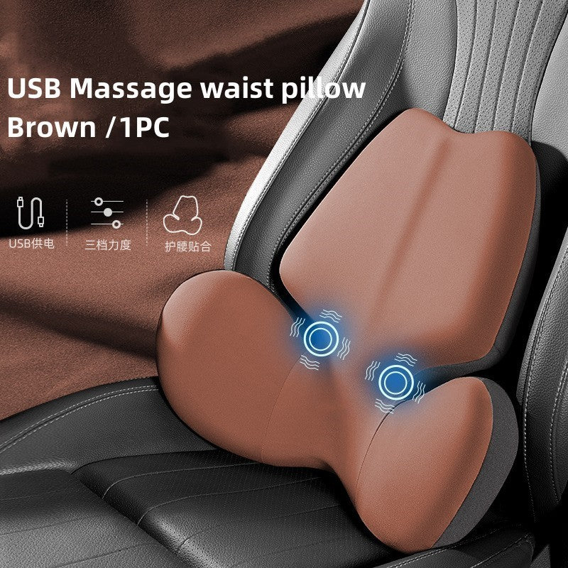 Car Electric Massage Waist Back Cushion Headrest