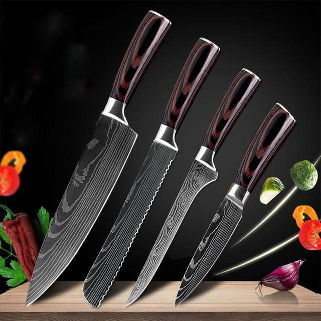 Professional Chef Knife Set - 6-8 Piece Kitchen Knife Collection
