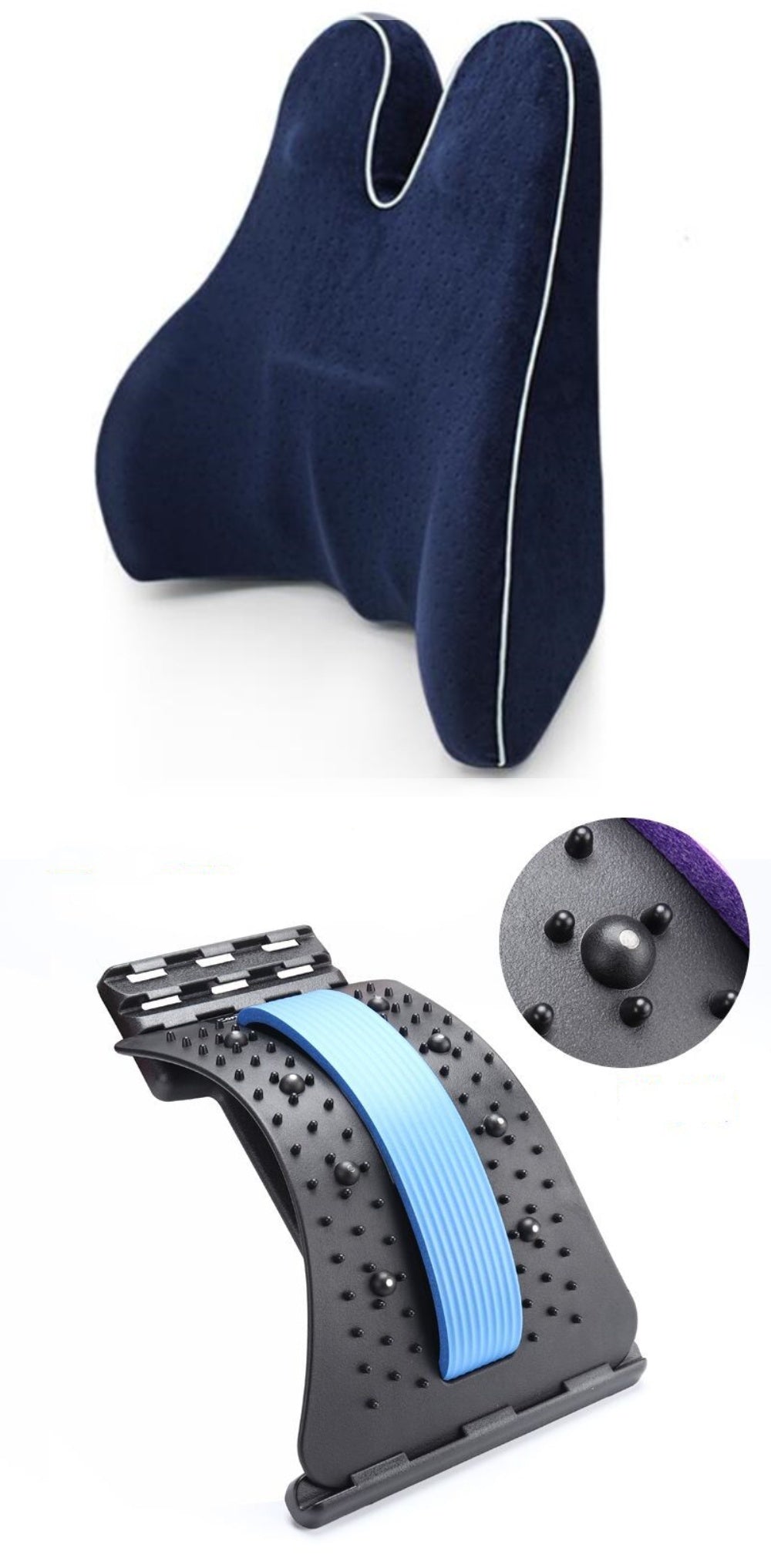 Memory Foam Lumbar Support Pillow - Car Seat & Office Chair Cushion