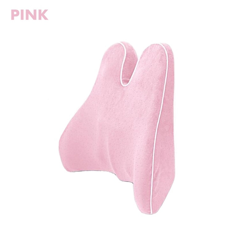 Memory Foam Lumbar Support Pillow - Car Seat & Office Chair Cushion