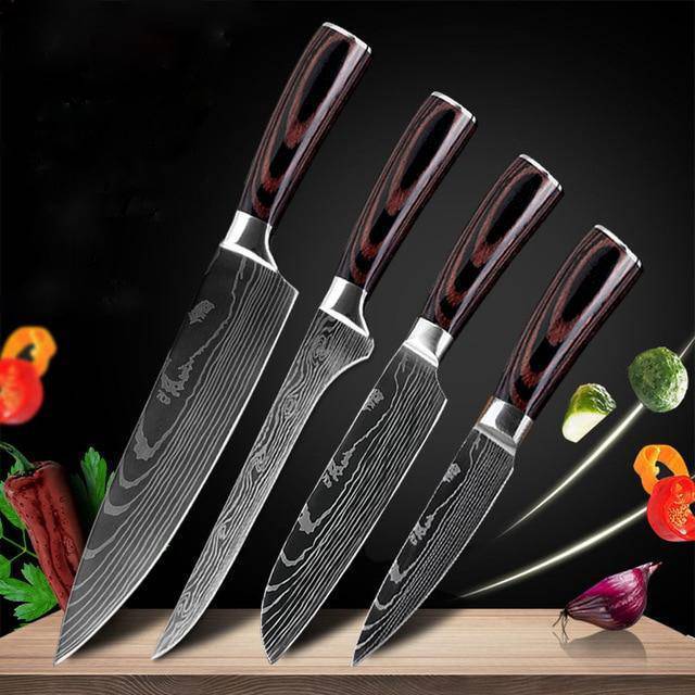 Professional Chef Knife Set - 6-8 Piece Kitchen Knife Collection