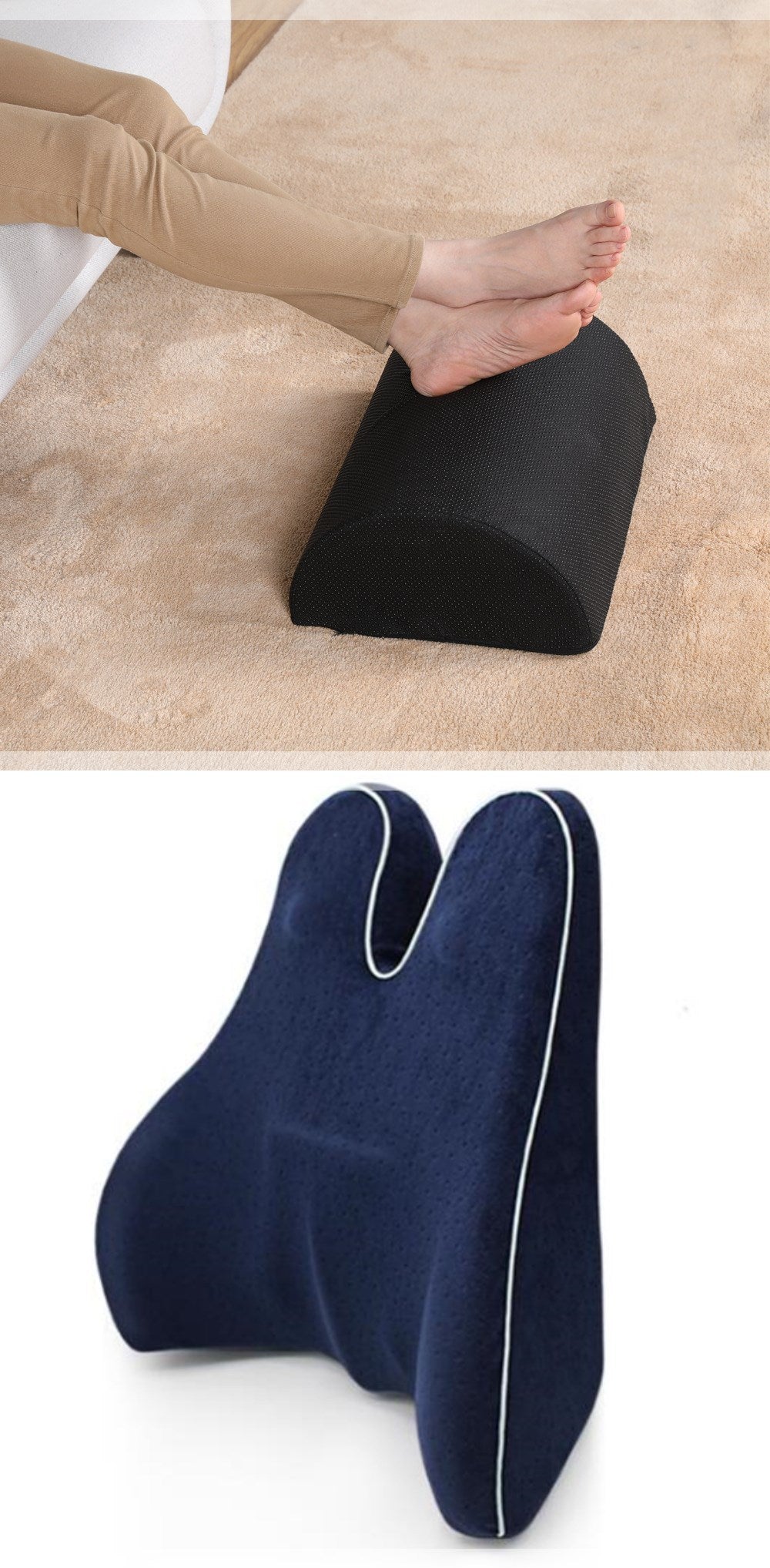 Memory Foam Lumbar Support Pillow - Car Seat & Office Chair Cushion
