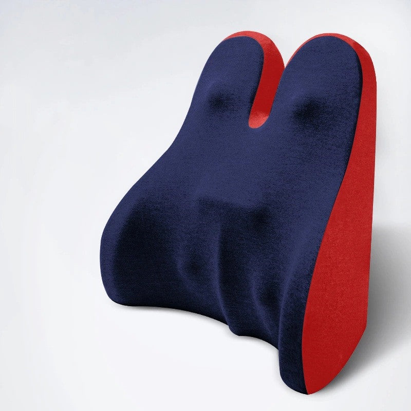 Memory Foam Lumbar Support Pillow - Car Seat & Office Chair Cushion