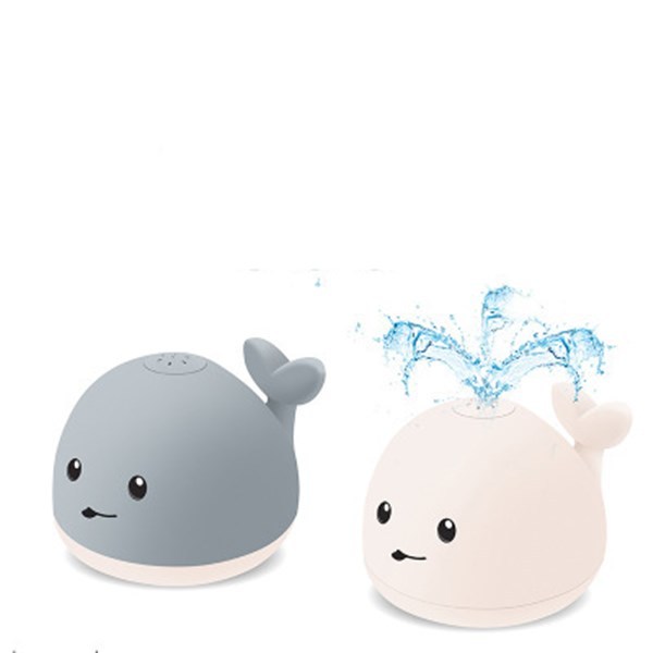 Baby Whale Bath Toy - Floating Water Spraying Toy with LED Lights