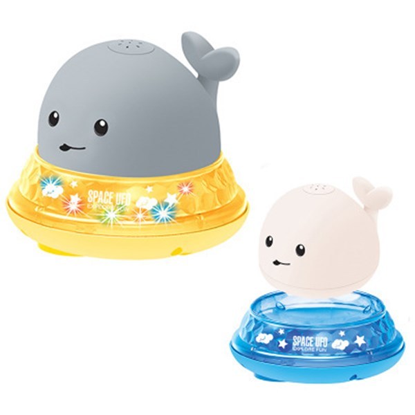 Baby Whale Bath Toy - Floating Water Spraying Toy with LED Lights