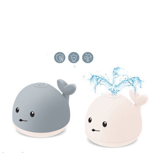 Baby Whale Bath Toy - Floating Water Spraying Toy with LED Lights