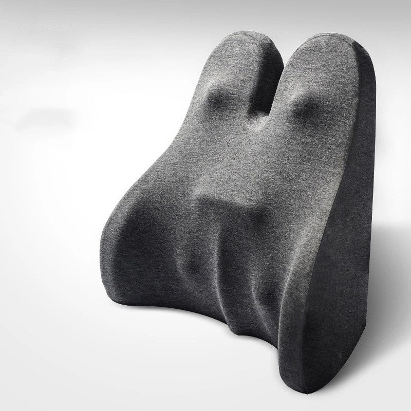 Memory Foam Lumbar Support Pillow - Car Seat & Office Chair Cushion