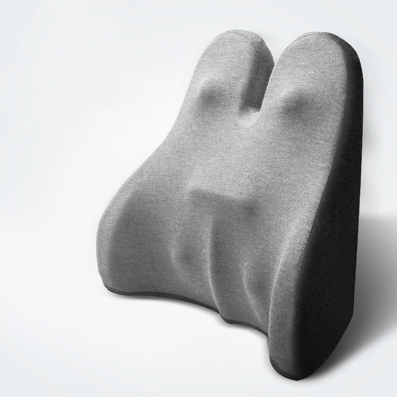 Memory Foam Lumbar Support Pillow - Car Seat & Office Chair Cushion