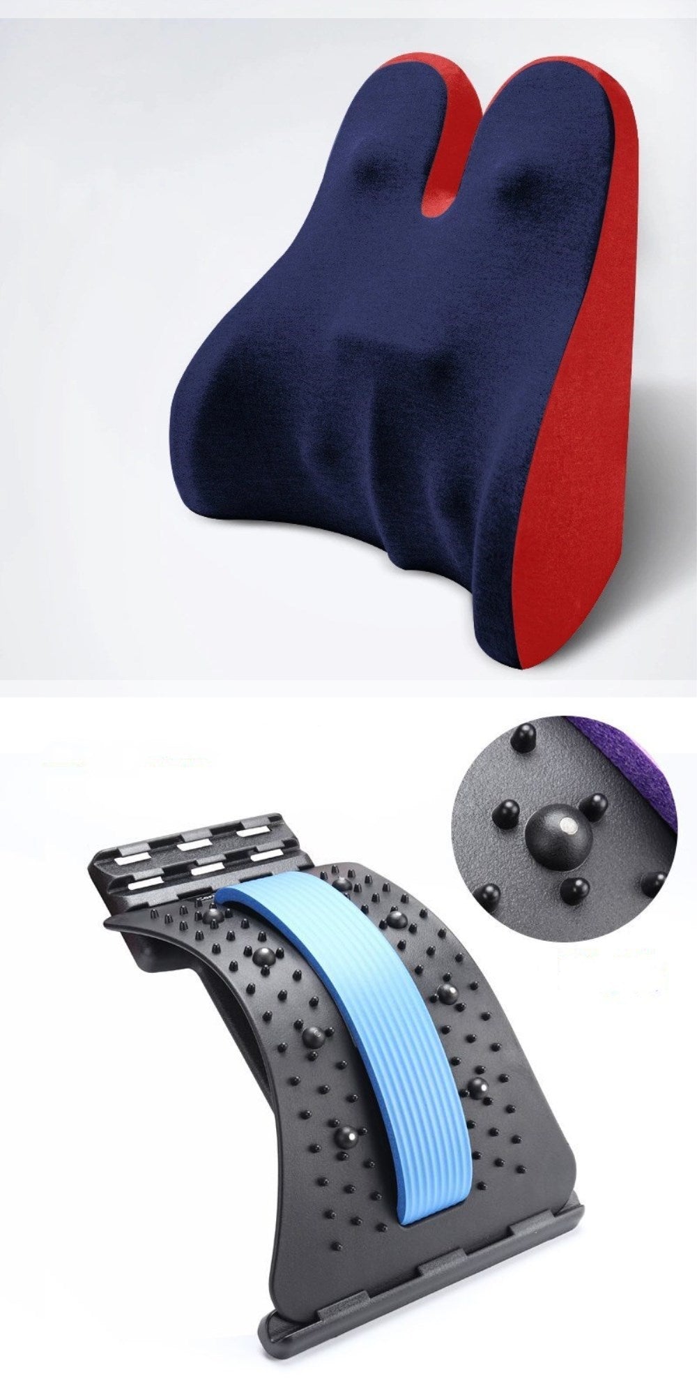 Memory Foam Lumbar Support Pillow - Car Seat & Office Chair Cushion