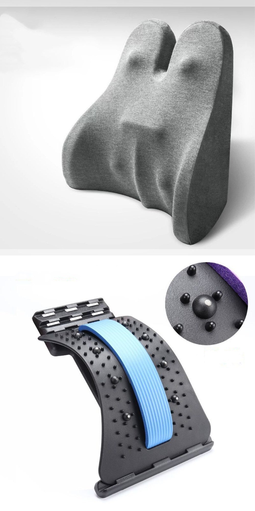 Memory Foam Lumbar Support Pillow - Car Seat & Office Chair Cushion