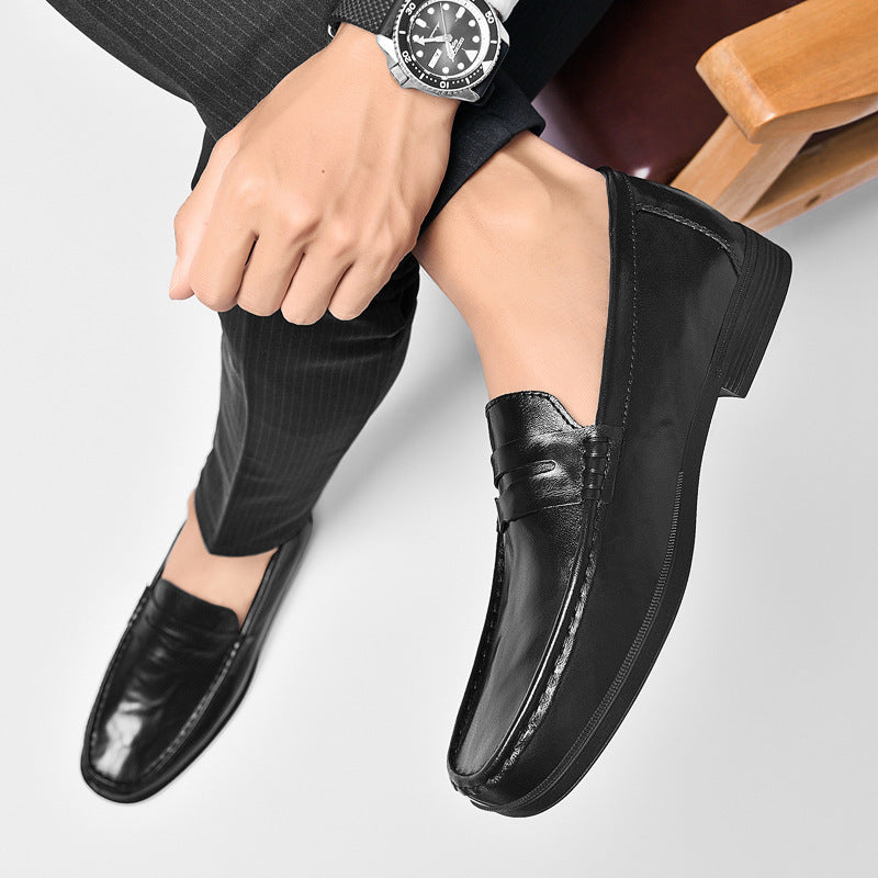 Men's British Style Breathable Leather Casual Shoes